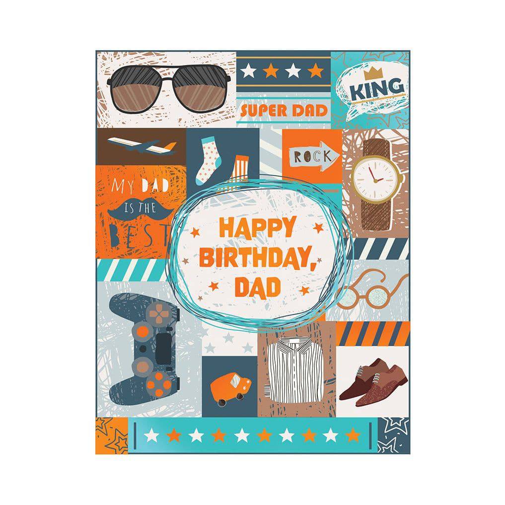 Father's Day dad collage birthday card by Pictura, featuring a heartfelt design with photos and messages for special occasions.